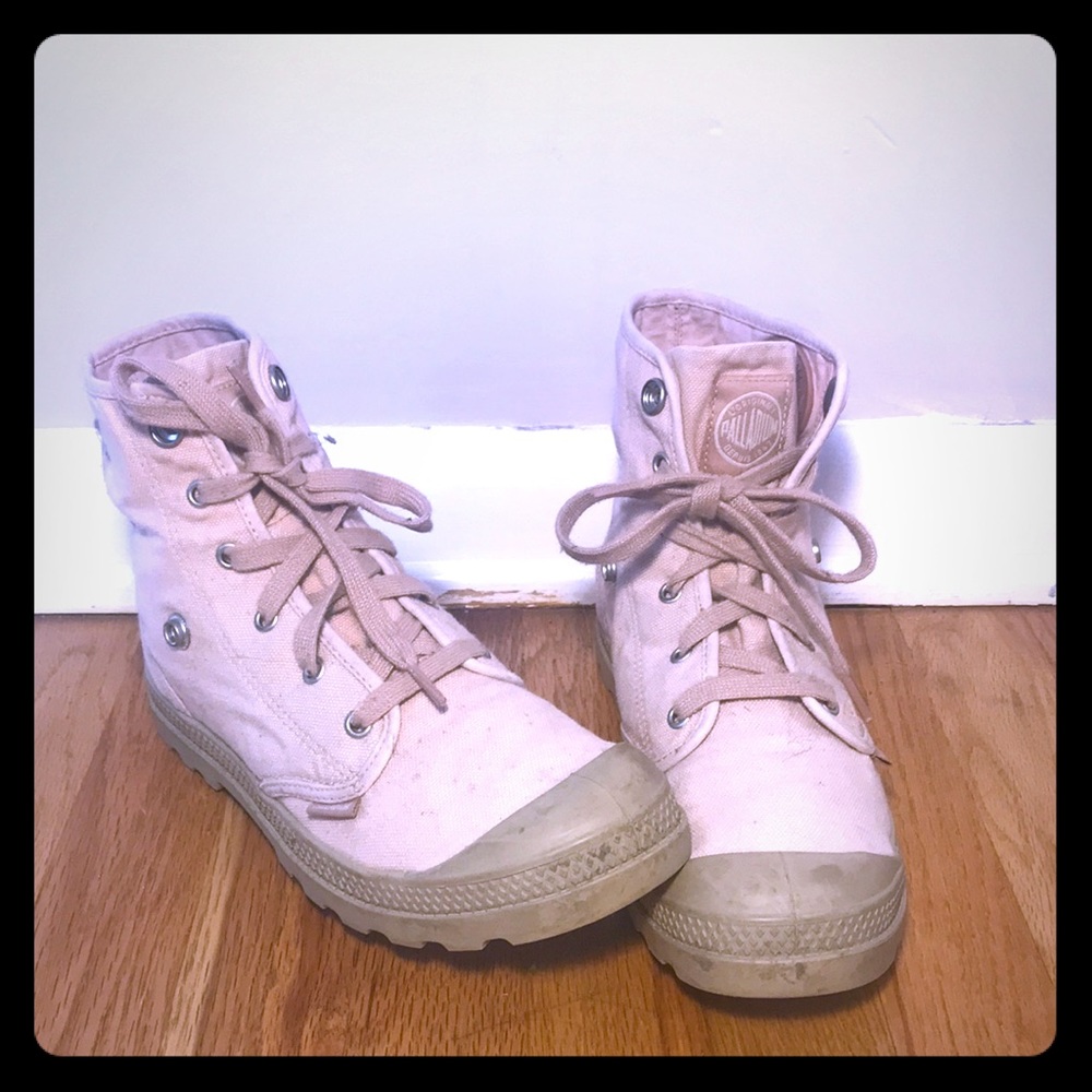 Blush Pink Palladium women’s boots size 9